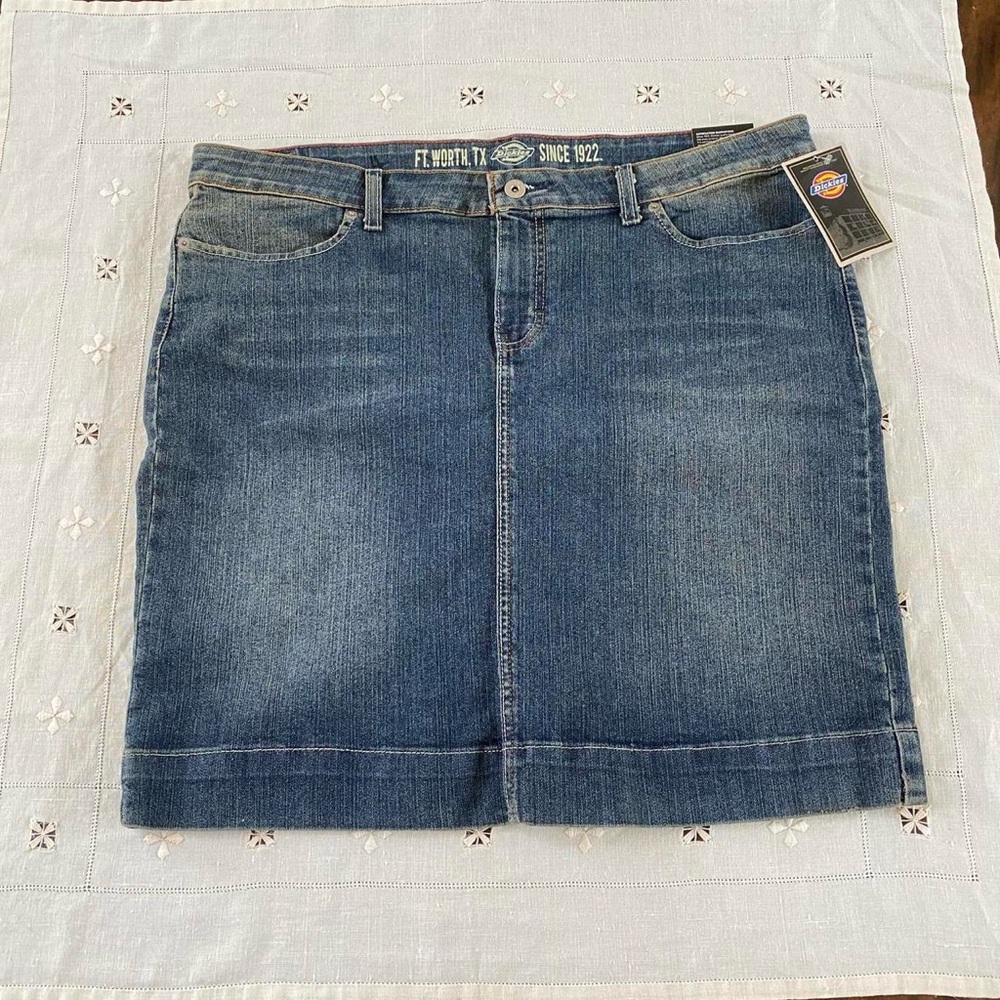 NWT Dickies Utility Grubge Y2k Blue Demin Workwear Skirt Sz 16